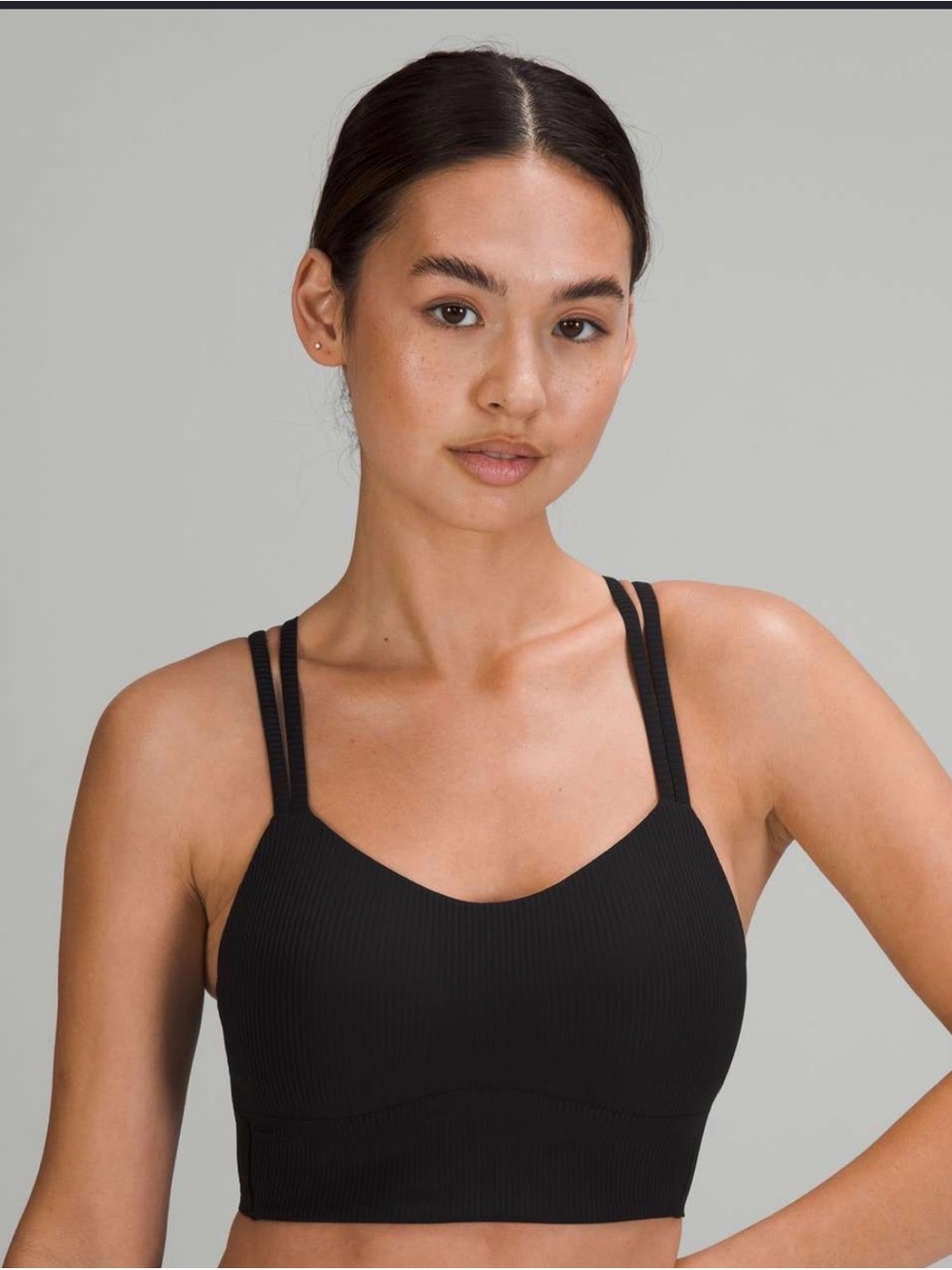 lululemon black like a cloud long line bra